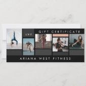 Fitness Brand Photo Collage Gift Certificate  (Voorkant)