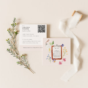Fitness Branding Wellness Coach QR-code Vierkante Visitekaartje