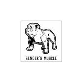 Fitness Bulldog Aangepaste naam of bedrijf Rubberstempel (Afrduk)