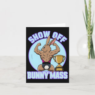 Fitness Bunny Bodybuilder Show Off Bunny M Funny R Kaart