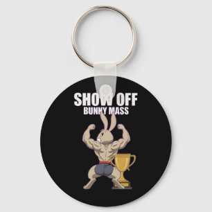 Fitness Bunny Bodybuilder Show Off Bunny M Funny R Sleutelhanger