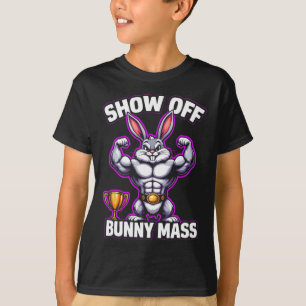 Fitness Bunny Bodybuilder Show Off Bunny M Funny R T-shirt