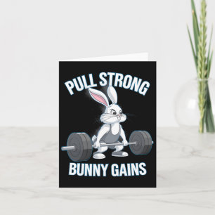 Fitness Bunny Bodybuilder Trek Sterke Bunny Gains Kaart