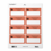 Fitness Business Logo Orange Black Shipping Etiket (Full Sheet)