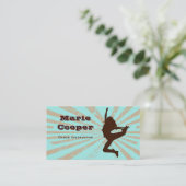 Fitness Carte de visite Danse Bleu Brown (Debout devant)