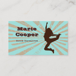 Fitness Carte de visite Danse Bleu Brown