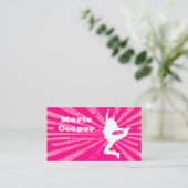 Fitness Carte de visite Danse rose (Debout devant)