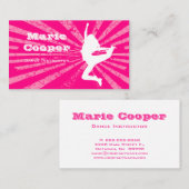 Fitness Carte de visite Danse rose (Devant / Derrière)