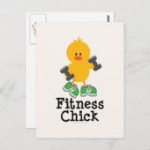 Fitness Chick Briefkaart (Voorkant / Achterkant)