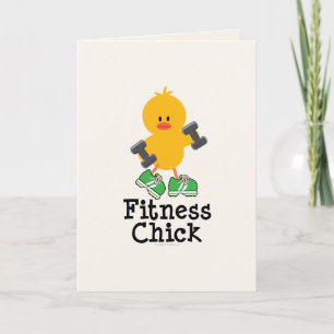 Fitness Chick Greeting Kaart