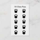 Fitness Class Visitekaartje 10 Class Pass Kaart (Achterkant)