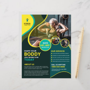 Fitness Club / Gym Flyer Sjabloon