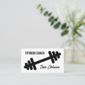 Fitness coach visitekaartje template met logo (Staand voorkant)