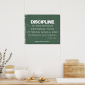 Fitness Discipline Poster in Green Denim (Keuken)