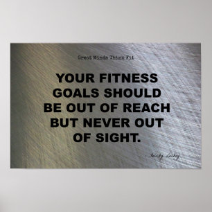 Fitness Doelstellingen: Nooit uit de lucht gegrepe Poster