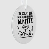Fitness Droevige Burpees Ornament (voorkant)
