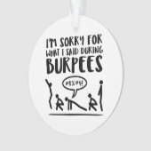 Fitness Droevige Burpees Ornament (voorkant)