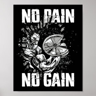 Fitness- en Bodybuilding-shirts voor mannen Geen p Poster