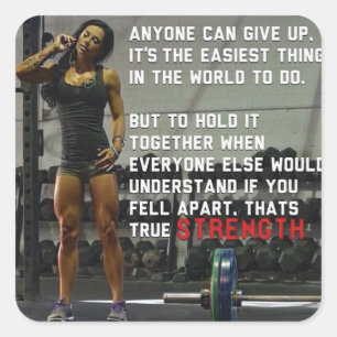 Fitness en gym Motivation Vierkante Sticker