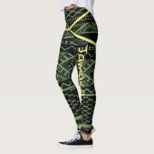fitness en uitwerking van leggings onder de vlag v (Links)