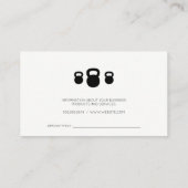 Fitness en Voeding | Personal Trainer Afsprakenkaartje (Achterkant)