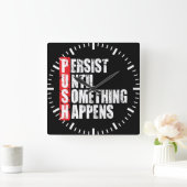 Fitness - fitness - gym Motivation - Push Vierkante Klok (Huis)