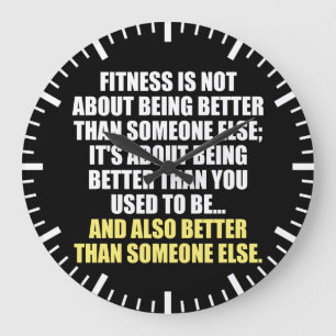 Fitness Funny Motivatie Grote Klok