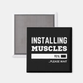 Fitness Funny Workout Muscles installeren Magneet (Voorkant / Achterkant)