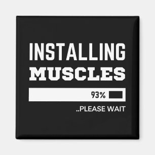 Fitness Funny Workout Muscles installeren Magneet