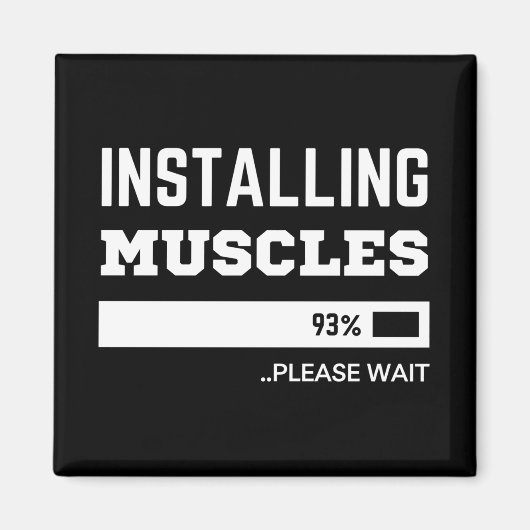 Fitness Funny Workout Muscles installeren Magneet (Voorkant)