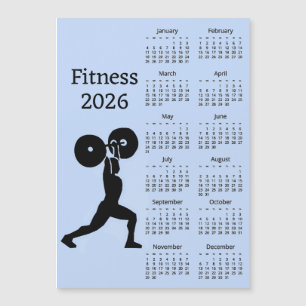 Fitness gewichtheffen 2026 kalender magnetische ka