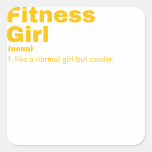Fitness Girl - Fitness Vierkante Sticker