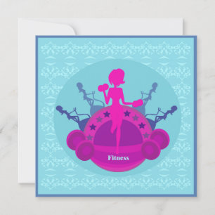 fitness girl training Uitnodiging