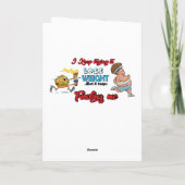 Fitness Grappig Cartoon Ontwerp Kaart (Achterkant)