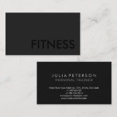 Fitness Gris clair Carte de visite extérieur Noir  (Devant / Derrière)