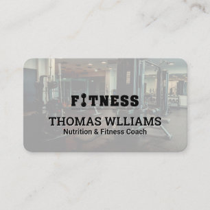 Fitness Gym Achtergrond Personal Trainer Visitekaartje