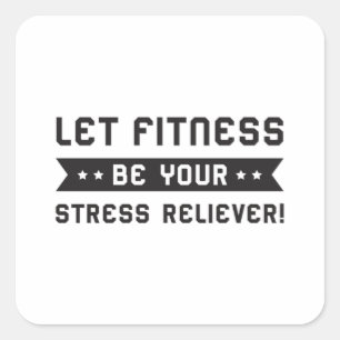 Fitness Gym Dans Dansen Sport Workout Werk Gift Vierkante Sticker