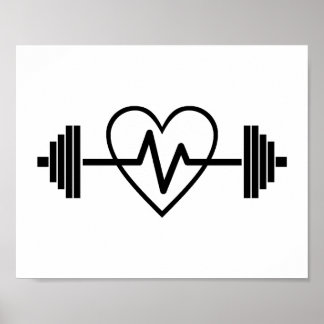 FITNESS GYM IS HET LEVEN POSTER