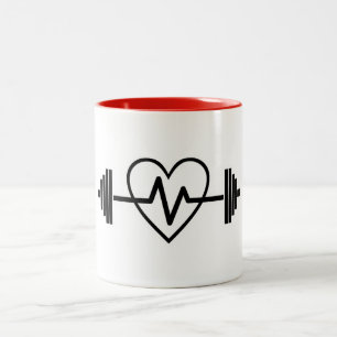 FITNESS GYM IS HET LEVEN TWEEKLEURIGE KOFFIEMOK