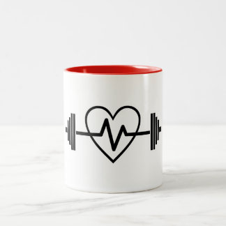 FITNESS GYM IS HET LEVEN TWEEKLEURIGE KOFFIEMOK