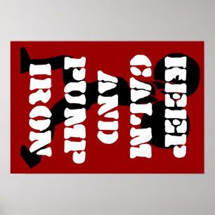 Fitness GYM kalm blijven en ijzer pompen Poster
