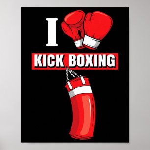Fitness Gym Kickboksen Boksen Voor Mannen Vrouwen Poster