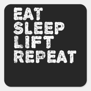 Fitness Gym Lifting Quote Funny Gift Vierkante Sticker