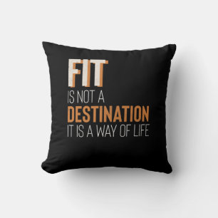 fitness Gym Motivation Fit is een manier van leven Kussen