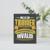 Fitness Gym Trainer - Je argument is ongeldig Briefkaart (Staand voorkant)