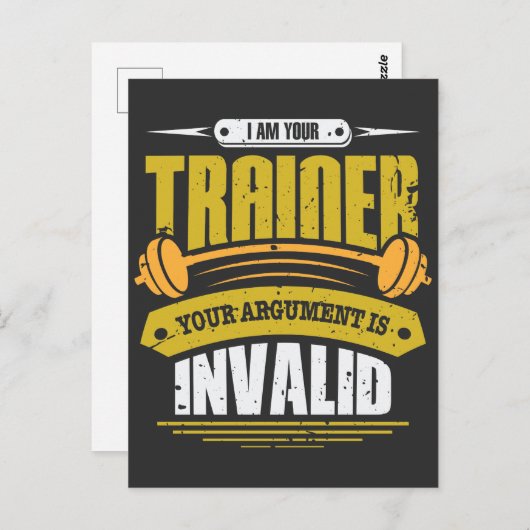 Fitness Gym Trainer - Je argument is ongeldig Briefkaart (Voorkant / Achterkant)