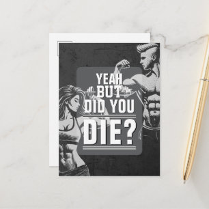 Fitness Gym Workout Bodybuilding Motivatie Briefkaart