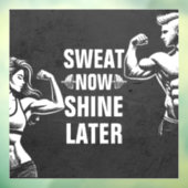 Fitness Gym Workout Bodybuilding Motivatie Raamsticker (Vel 3)