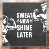 Fitness Gym Workout Bodybuilding Motivatie Raamsticker (Vel 2)
