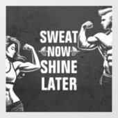 Fitness Gym Workout Bodybuilding Motivatie Raamsticker (Vel)